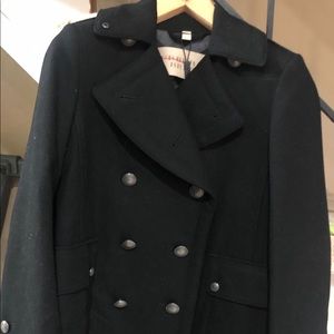 Burberry Military Pea Coat Black-10